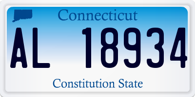 CT license plate AL18934