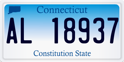 CT license plate AL18937