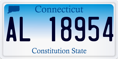 CT license plate AL18954