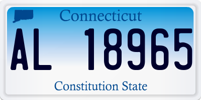 CT license plate AL18965