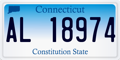 CT license plate AL18974