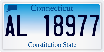 CT license plate AL18977