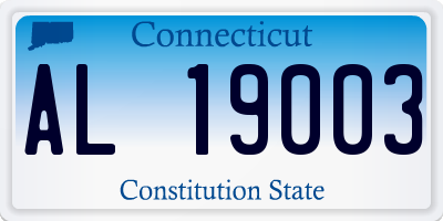 CT license plate AL19003