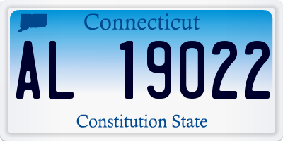 CT license plate AL19022