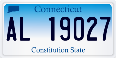 CT license plate AL19027