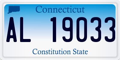 CT license plate AL19033