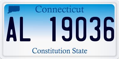 CT license plate AL19036