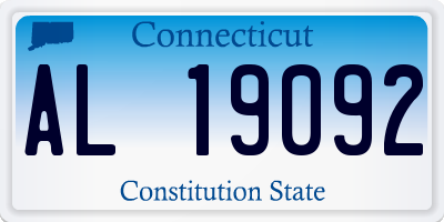 CT license plate AL19092