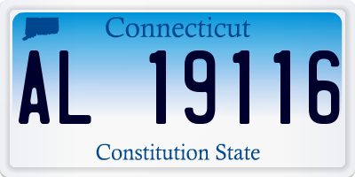 CT license plate AL19116