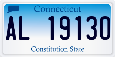 CT license plate AL19130