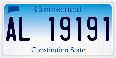 CT license plate AL19191