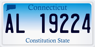 CT license plate AL19224