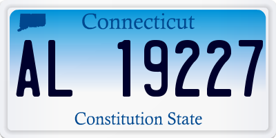 CT license plate AL19227