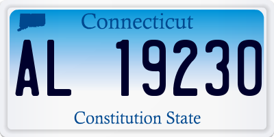 CT license plate AL19230