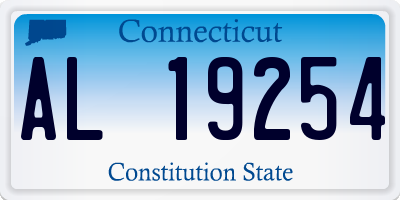 CT license plate AL19254