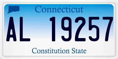 CT license plate AL19257