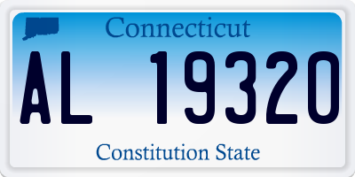 CT license plate AL19320