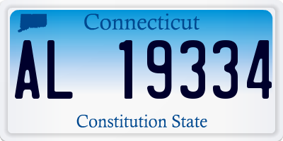 CT license plate AL19334