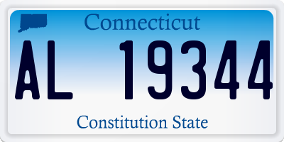 CT license plate AL19344