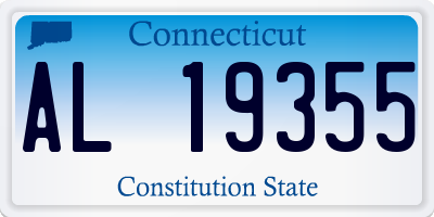 CT license plate AL19355