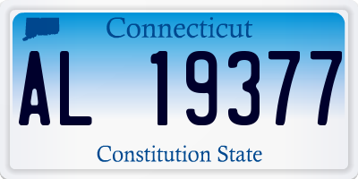 CT license plate AL19377