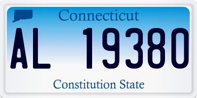 CT license plate AL19380