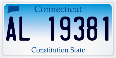 CT license plate AL19381