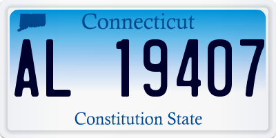 CT license plate AL19407