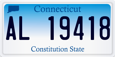 CT license plate AL19418