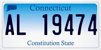 CT license plate AL19474