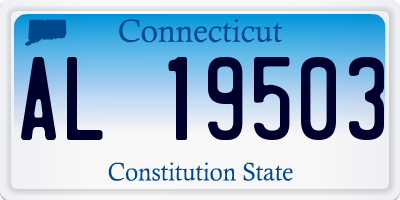CT license plate AL19503