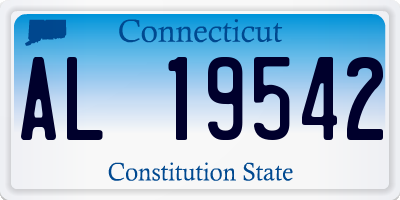 CT license plate AL19542