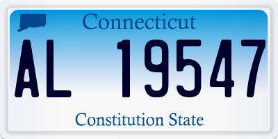 CT license plate AL19547
