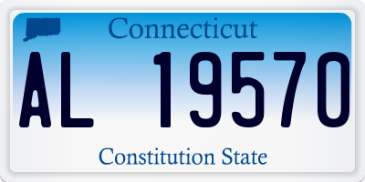 CT license plate AL19570