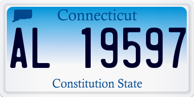 CT license plate AL19597