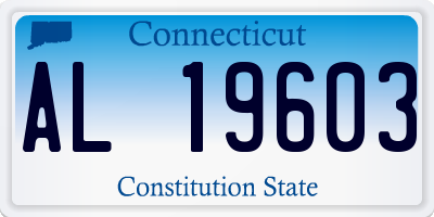 CT license plate AL19603