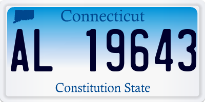 CT license plate AL19643