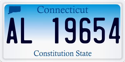 CT license plate AL19654