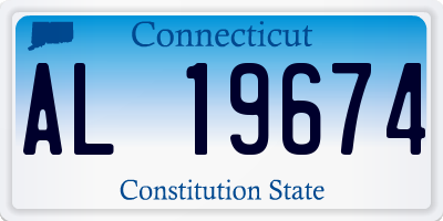 CT license plate AL19674