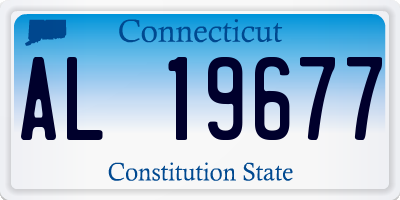 CT license plate AL19677