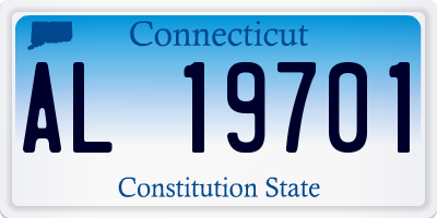 CT license plate AL19701