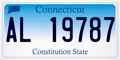 CT license plate AL19787