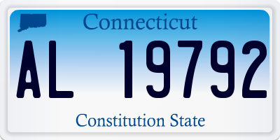 CT license plate AL19792