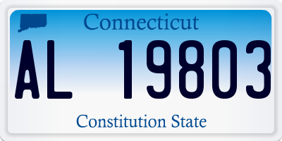 CT license plate AL19803
