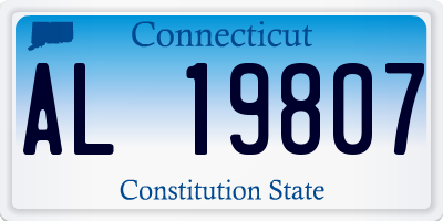 CT license plate AL19807