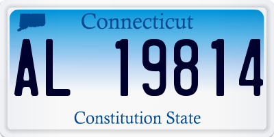CT license plate AL19814