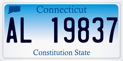 CT license plate AL19837