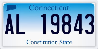 CT license plate AL19843