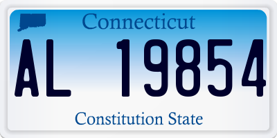 CT license plate AL19854