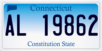 CT license plate AL19862